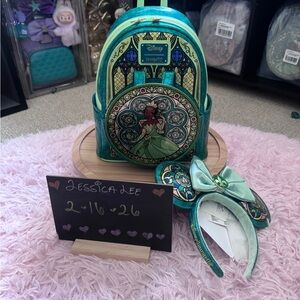 Tiana stained glass Loungefly set